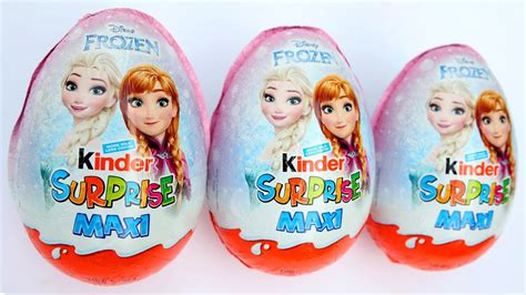 Frozen Kinder Surprise Maxi Giant Egg Disney Elsa Anna Kinder Egg Surprise - Mighty Toys - YouTube