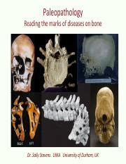 Diagnosed cases WITH NOTES.pdf - Paleopathology Reading the marks of diseases on bone Dr. Sally ...