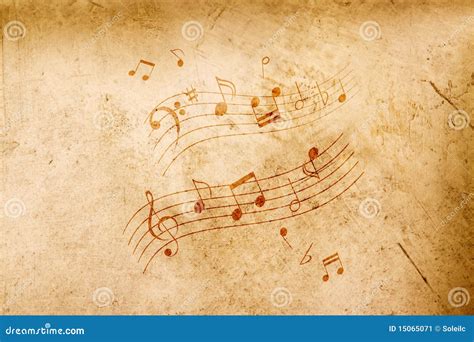 Music Notes On Antique Background Stock Image - Image: 15065071