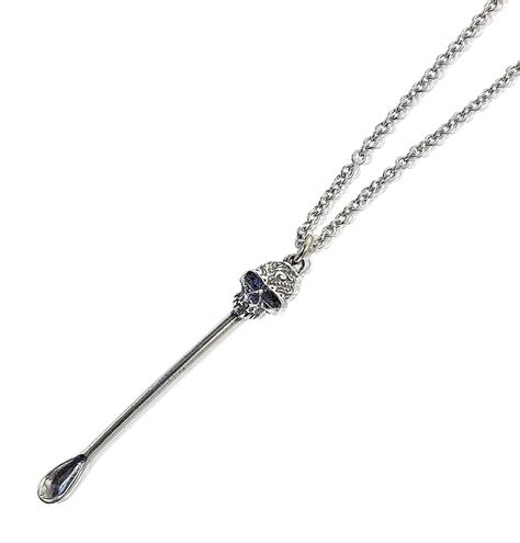 Sugar Skull Spoon Snuff Necklace Solid .925 Sterling Silver – Moon Raven Designs