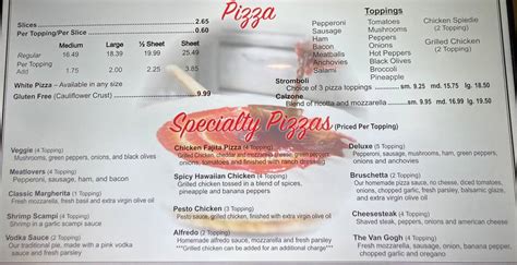 Mario's Pizza Menu, Owego, NY