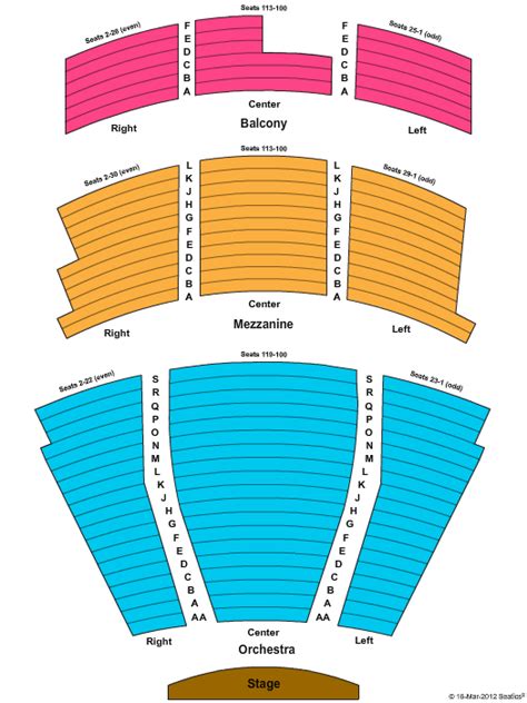 Chrysler theatre seating chart