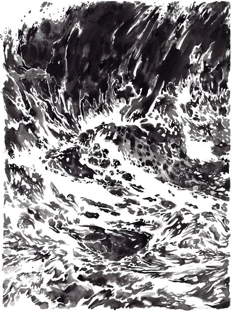 Black And White Wave Drawing at PaintingValley.com | Explore collection of Black And White Wave ...