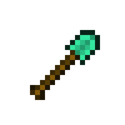 piq - Minecraft Diamond Shovel | 100x100 pixel art by MarkusVpA