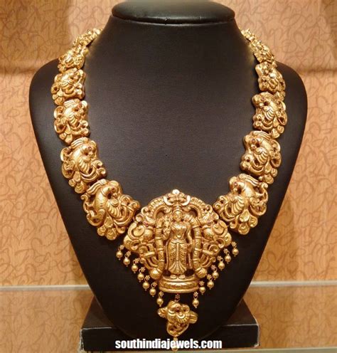 Latest Temple Jewellery Necklace Design 2015 - South India Jewels