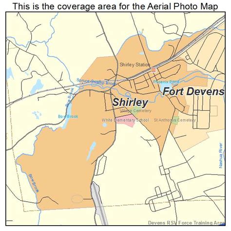 Aerial Photography Map of Shirley, MA Massachusetts