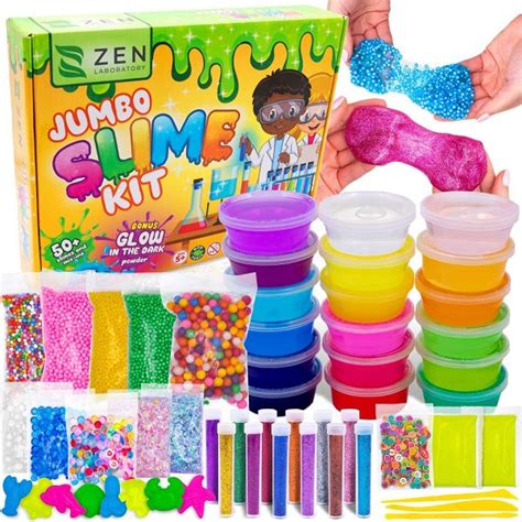 DIY Slime Kit for Girls Boys – Ultimate Glow in the Dark Glitter Slime ...