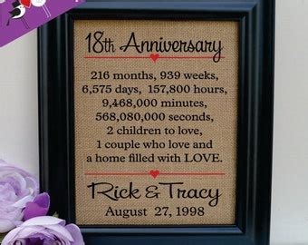 18Th Wedding Anniversary Gifts - tara-7at