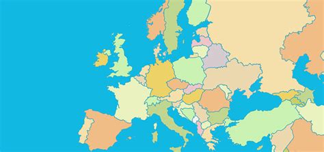 Europe Countries Map Quiz Printable