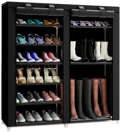 Best 7 Tiers Portable Shoe Rack Closet With Fabric Cover - Home & Home