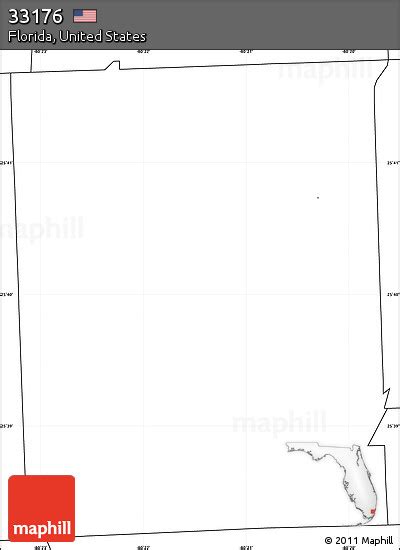 Free Blank Simple Map of ZIP Code 33176