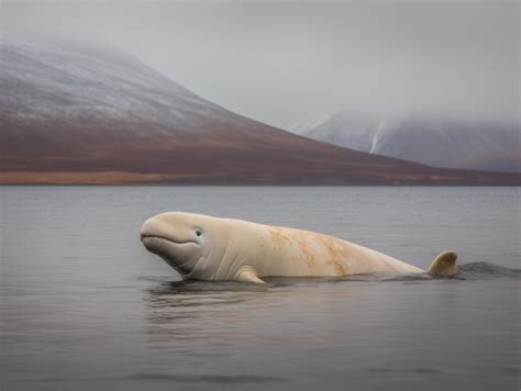 Premium AI Image | Beluga Whale in the arctic habitat