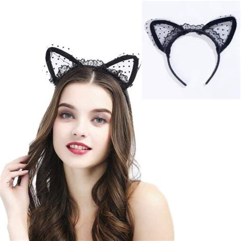 Cute Cat Ears Lace Headband - Very Bunny