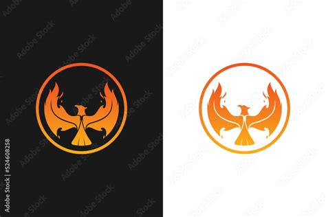 Fire Phoenix logo Stock Vector | Adobe Stock