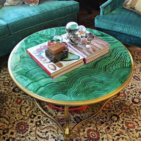 Faux Malachite Coffee Table | Painted coffee tables, Repurposed furniture diy, Coffee table