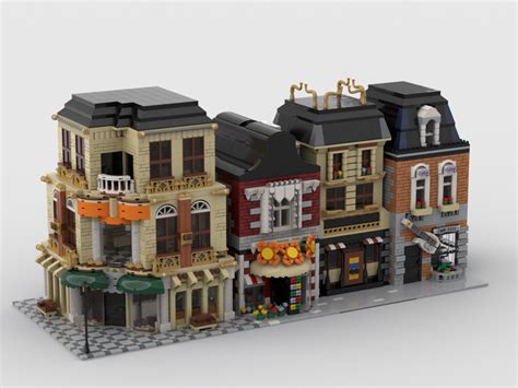 LEGO MOC-33843 Modular Street Build from 4 MOCs (Modular Buildings 2020) | Rebrickable - Build ...