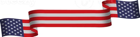 American flag ribbon 10170909 PNG