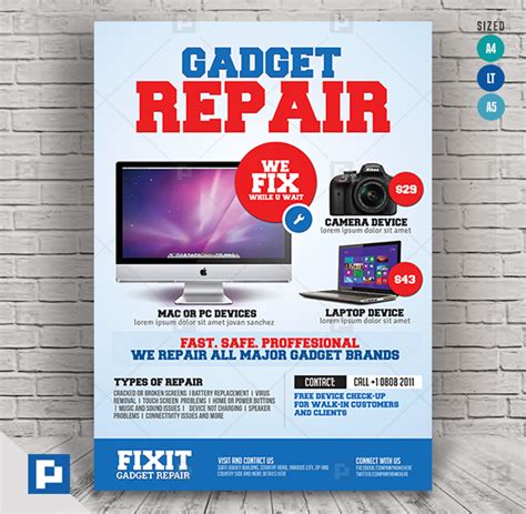 Electronic Gadget Repair Flyer - PSDPixel