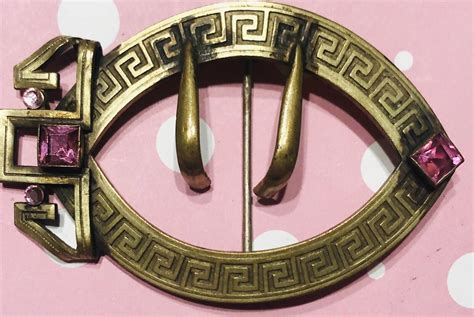 Atq Art Deco Ichthus? Fish Greek Roman Meander Brass … - Gem