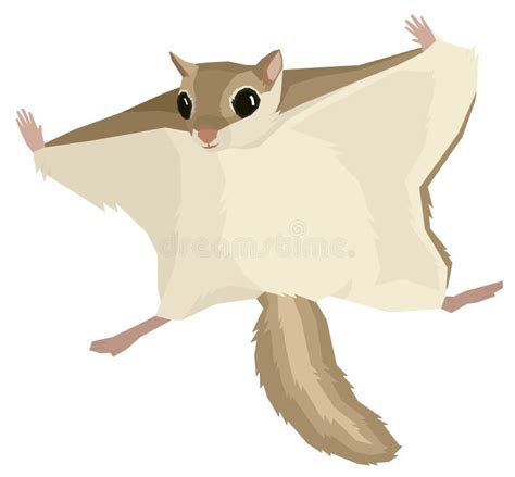 Funny Cartoon Squirrel Is Flying Stock Vector - Illustration of ...