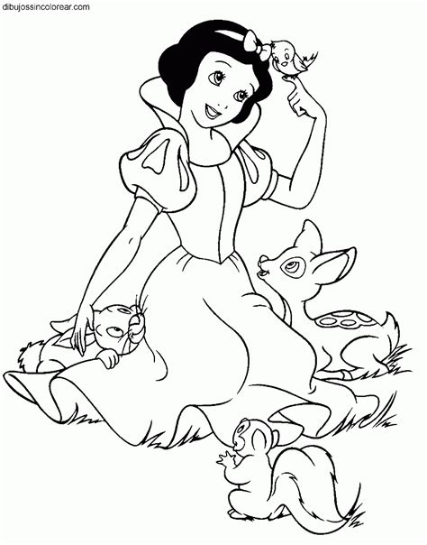 Dibujos Sin Colorear: Dibujos de Blancanieves (Princesa Disney) para ...