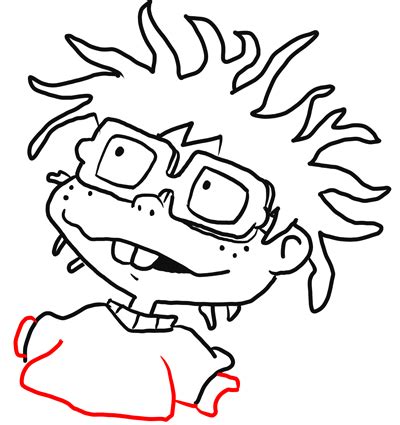 How to Draw Chuckie from Rugrats with Easy Drawing Tutorial – Page 2 – How to Draw Step by Step ...