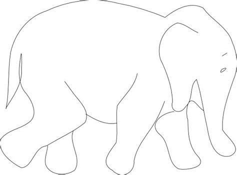 Elephant Outline Template | Elephant template, Elephant outline ...