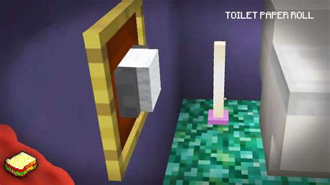 Minecraft | How to make a Working Toilet Paper Roll - YouTube