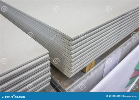 Drywall Stack in a Hardware Store. Construction Material Stock Image ...