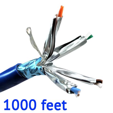 CAT 6A Stranded STP Bulk Ethernet Cable Blue - 1000 ft box - Micro Connectors, Inc.