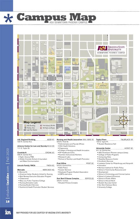 Asu Downtown Phoenix Campus Map - Middle East Map