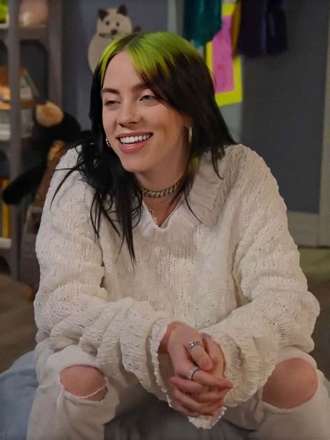 Download Billie Eilish Smile 1200 X 1600 Wallpaper | Wallpapers.com