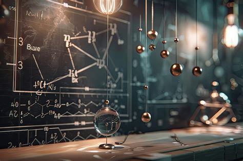 Physics Lab Background with Pendulums and Circuits | Premium AI-generated image