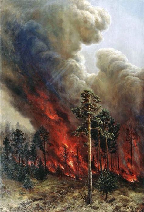 Aleksey Kuzmich | Fire painting, Fire art, Forest fire