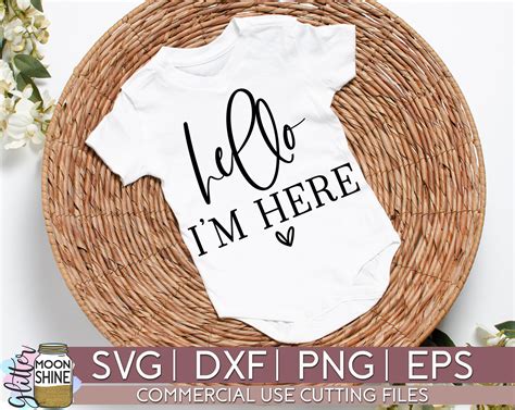 Hello I'm Here Svg Dxf Eps Png Files for Cutting Machines - Etsy