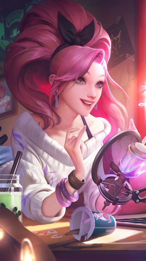 KDA, All Out, Seraphine, Indie, LoL, League of Legends, Video Game, Splash Art 4k, HD Wallpaper ...