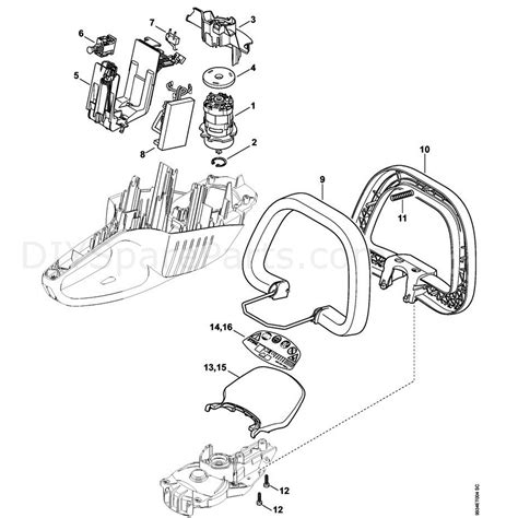 Stihl HSA 86 Cordless Hedgetrimmer (HSA 86) Parts Diagram, B ELECTRIC MOTOR