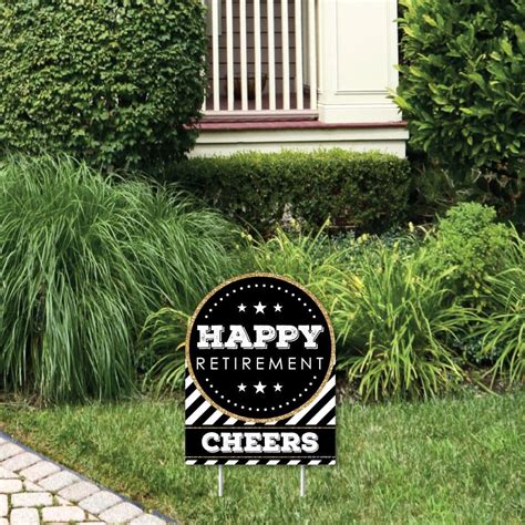 Happy Retirement - Outdoor Lawn Sign - Retirement Party Yard Sign - 1 Piece - Walmart.com