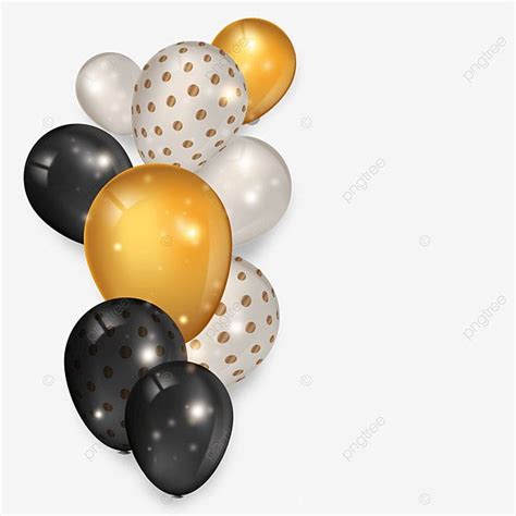 Realistic Balloons Vector Art PNG, Png Realistic Balloons Border Vector, White, Png, Vector PNG ...