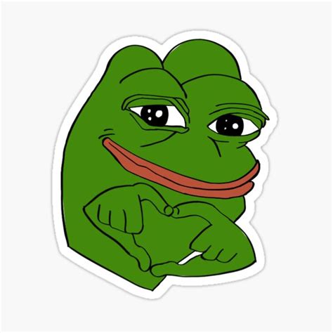 "pepe heart" Sticker for Sale by bubdesigns | Redbubble