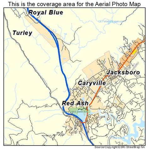 Aerial Photography Map of Caryville, TN Tennessee