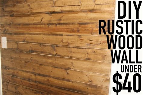 DIY Rustic Wood Wall Under $40 - YouTube