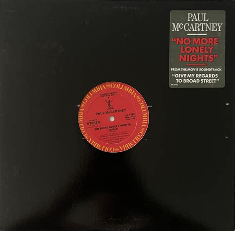 NO MORE LONELY NIGHTS - 12" Promo Single w/Hype Sticker - Beatle Memories