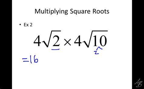 multiplying square roots notes - YouTube