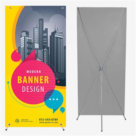 X-Stand - 24" x 63" (w/ Pop-up Banner) - Banner Stands