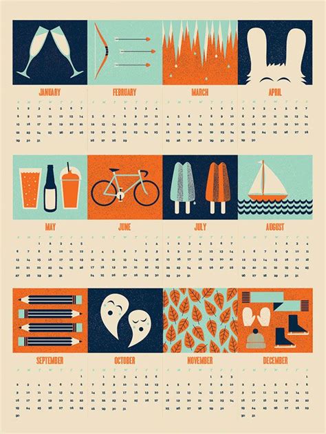 55 Cool & Creative Calendar Design Ideas For 2020 – Bashooka | Calendar ...