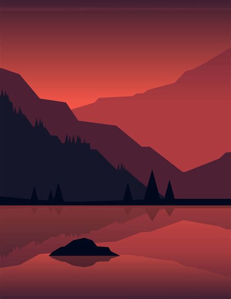 3400x4400 Minimalist Landscape Painting 3400x4400 Resolution Wallpaper ...