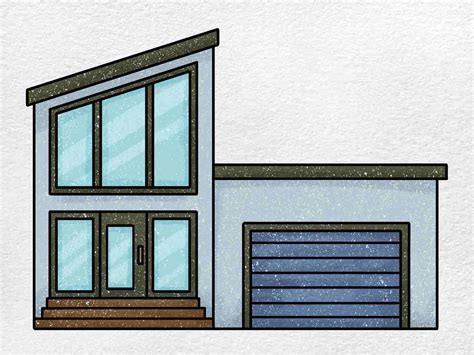 How to Draw a Modern House - HelloArtsy