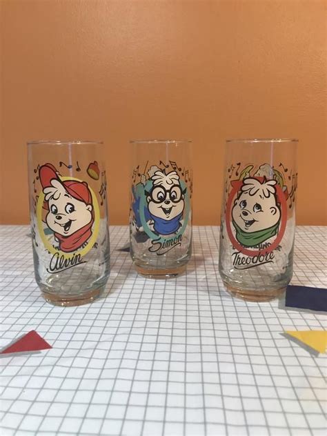 Alvin and the Chipmunks Collectable Glasses Set of 3 Alvin Simon ...