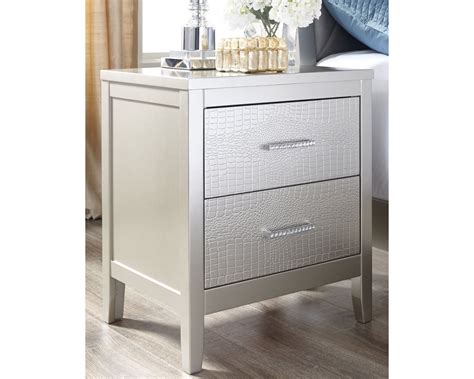 Signature Design by Ashley Olivet Silver Nightstand - Walmart.com ...